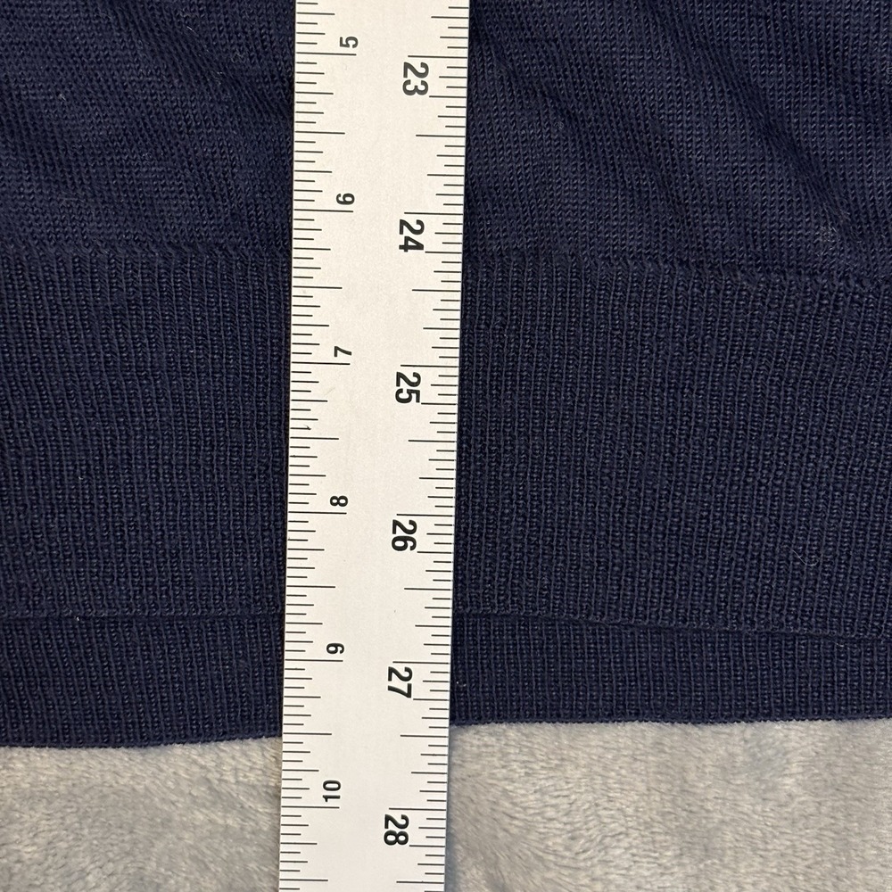 Tahari Extra Fine Italian Merino Wool Lightweight V-Neck Men's Sweater XXL Navy - Picture 5 of 9